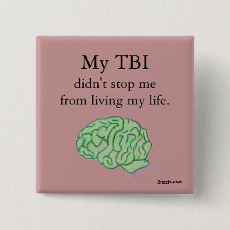 "Mein TBI stoppte mich nicht" Knopf Button