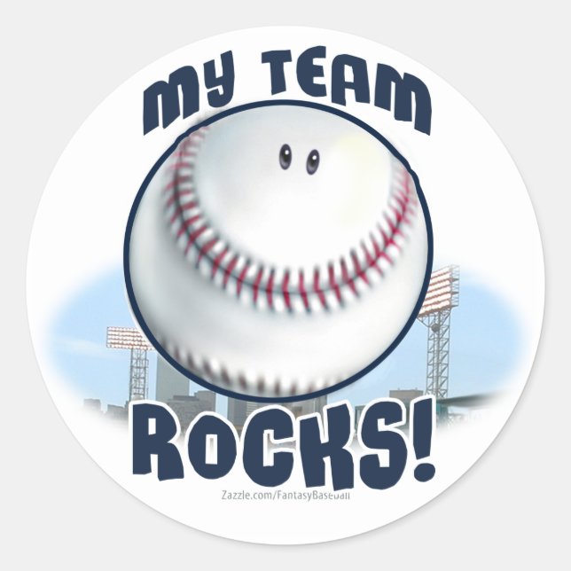 Mein Team Rocks Sticker (Vorderseite)