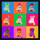 Mein Teddy Bear Pop Art Foto Print<br><div class="desc">Teddy trägt Tribut an Pop Art</div>