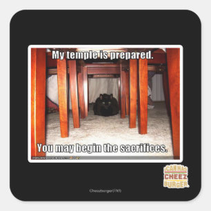 Mein Tempel ist vorbereitet. Quadratischer Aufkleber