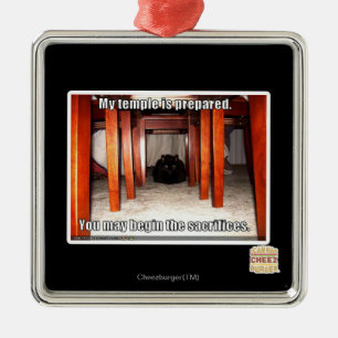 Mein Tempel wird vorbereitet Silbernes Ornament