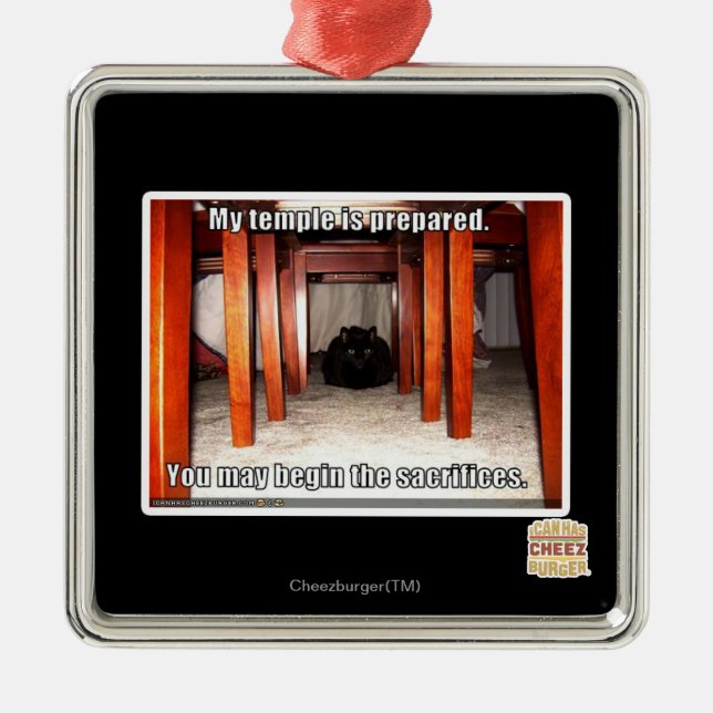 Mein Tempel wird vorbereitet Silbernes Ornament (Vorne)