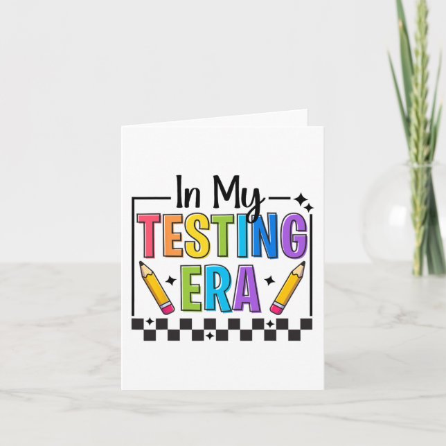 Mein Testerester-Testtag Lehrer Funny Test Day Karte (Vorderseite)