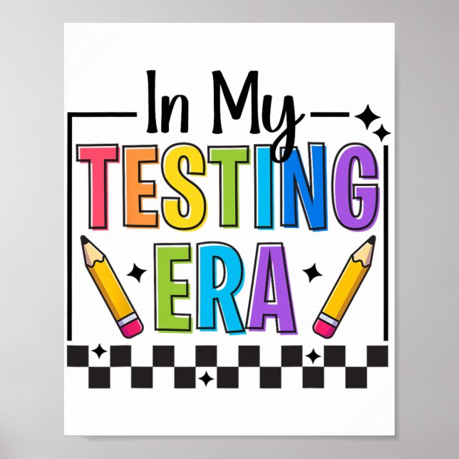 Mein Testerester-Testtag Lehrer Funny Test Day Poster (Vorne)