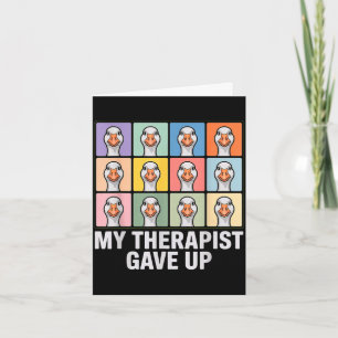 Mein Therapeut hat lustige Gans-Raster-Pop-Art-Mem Karte