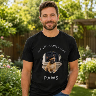 Mein Therapeut hat Pfoten Französische Bulldogge F T-Shirt