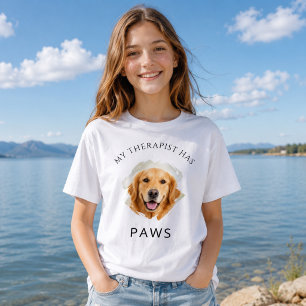 Mein Therapeut hat Pfoten Golden Retriever Foto Mä T-Shirt