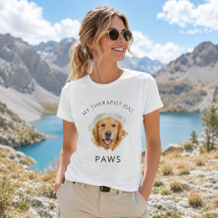 Mein Therapeut hat Pfoten Golden Retriever Foto T-Shirt