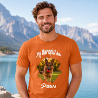 Mein Therapeut hat Pfoten Hund Foto Orange