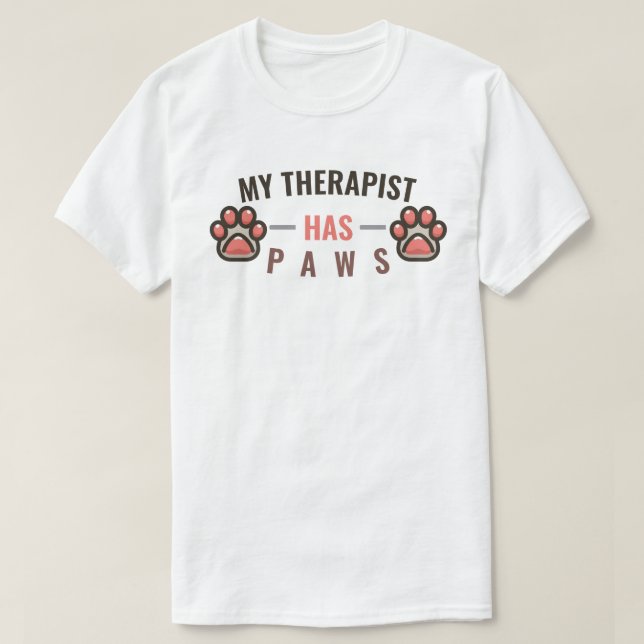 Mein Therapeut hat Pfoten T-Shirt (Design vorne)