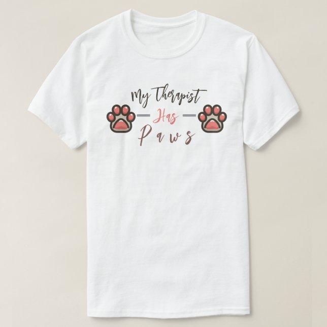 Mein Therapeut hat Pfoten T-Shirt (Design vorne)