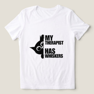 Mein Therapeut hat Schnurrhaare Katzen Humor  Tri-Blend Shirt