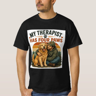 Mein Therapeut hat vier Pfoten Golden Retriever He T-Shirt