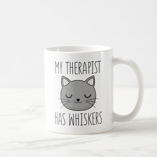 Mein Therapeut hat Whiskers Kaffeetasse (Rechts)