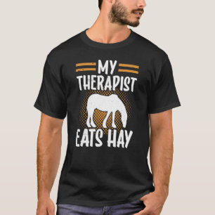 Mein Therapeut isst Hay Reitpferd T-Shirt