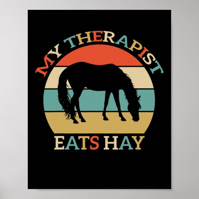 Mein Therapeut isst Hay Vintag Reitwagen Poster (Vorne)