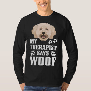 Mein Therapeut macht aus Holz Miniaturpoodle T-Shirt