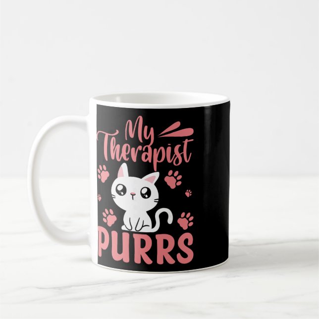 Mein Therapeut schnurrt _2  Kaffeetasse (Links)