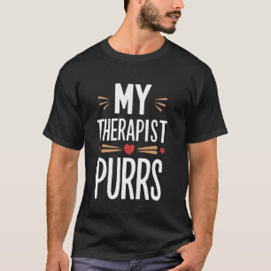 Mein Therapeut schnurrt lustiger Katzenliebhaber-S T-Shirt