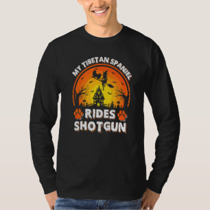 Mein Tibet-Spaniel-Hund-Reittenzauberin-Schrotflin T-Shirt