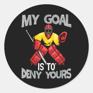 Mein Torwart sagt lustiges Feldhockey Runder Aufkleber