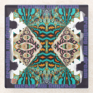 Mein Traum gestalten Glasuntersetzer