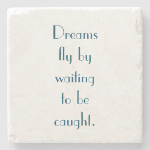 Mein Traumzitat-Marmor-Untersetzer Steinuntersetzer