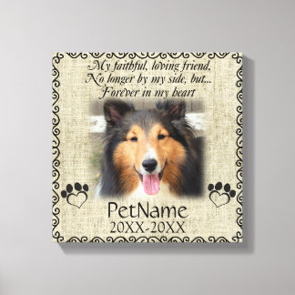 Mein treuer Freund Pet Beileid Custom Burlap Leinwanddruck
