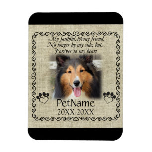 Mein treuer Freund Pet Beileid Custom Burlap Magnet