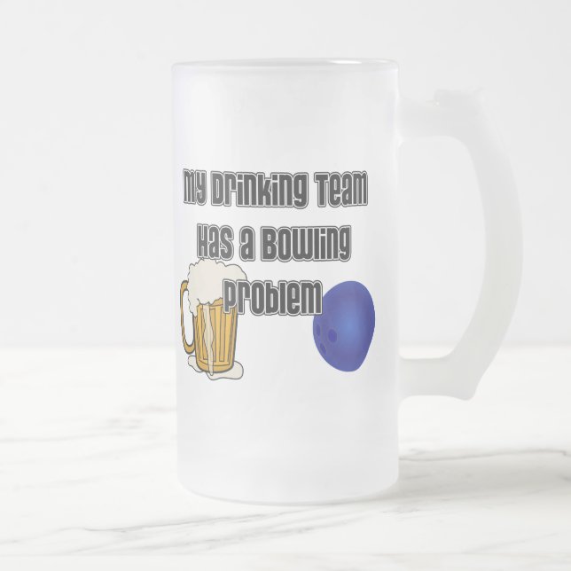 Mein trinkendes Team hat ein Bowlings-Problem Mattglas Bierglas (Rechts)