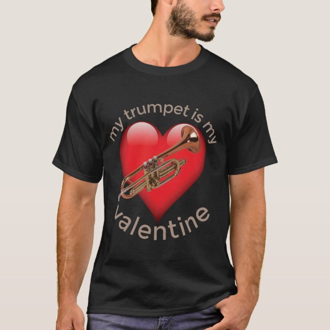 Mein Trumpet ist mein Valentinstag T-Shirt (Vorderseite)