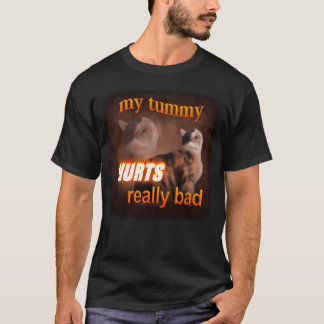 Mein Tummy schmerzt wirklich schlecht - Katzenwort T-Shirt