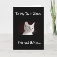 "MEIN TWIN" IST DIE "KATZE-MEOW" GLÜCKLICHE GEBURT