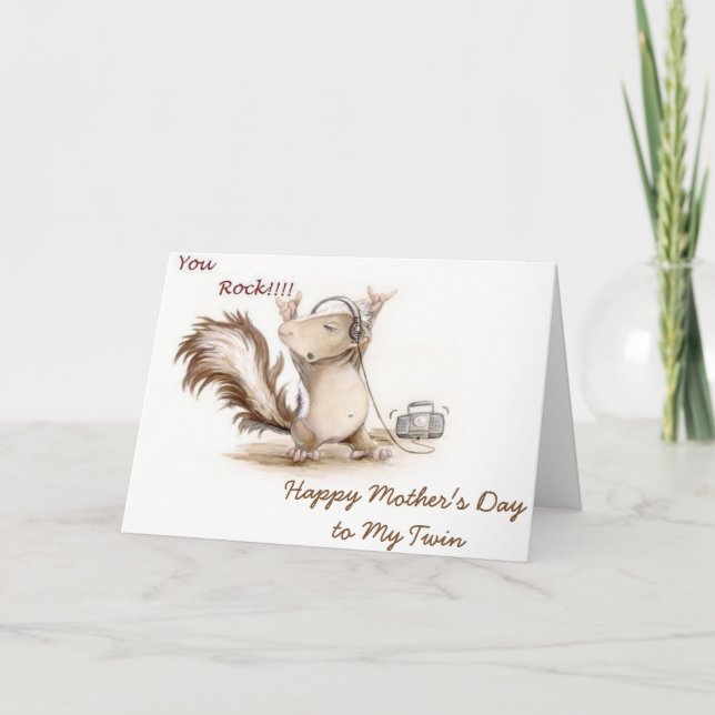 "MEIN TWIN" IST EIN STERNFÄHIGER MUTTER-TAG KARTE (Vorderseite)