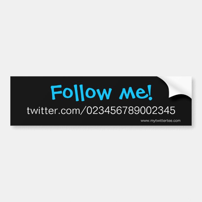 Mein Twitter-T-Shirt - Autoaufkleber (Vorne)