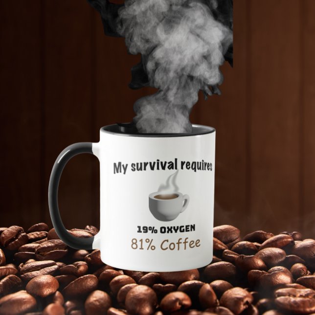 Mein Überleben erfordert Kaffee Tasse (Von Creator hochgeladen)
