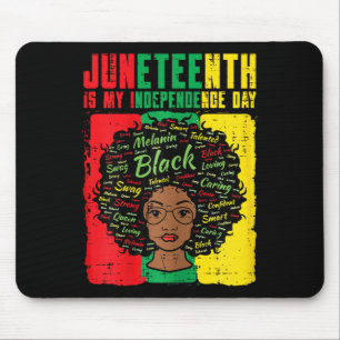 Mein Unabhängigkeitstag Afro Frauen Mädchen Kinder Mousepad