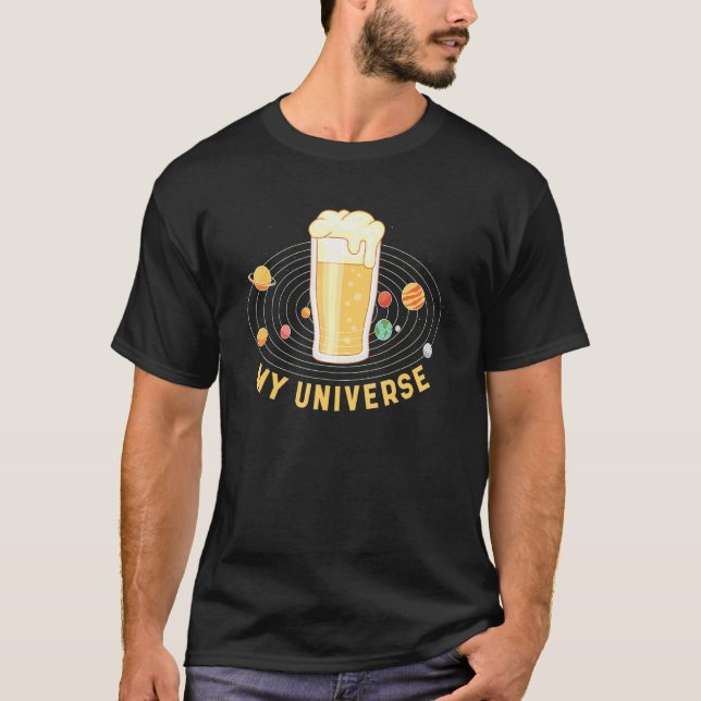 Mein Universum-Biergrafik T-Shirt (Vorderseite)