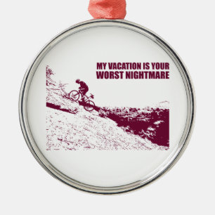 Mein Urlaub ist dein schlimmster Albtraum. Silbernes Ornament