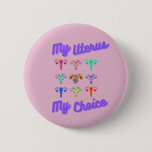 Mein Uterus-Knopf Button (Vorderseite)