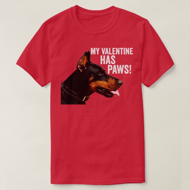 Mein Valentin hat Hunde-Liebhaber T-Shirt (Design vorne)