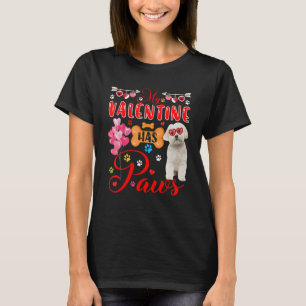 Mein Valentin hat Paws Niedlich maltesische Sonnen T-Shirt