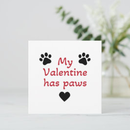 Mein Valentin hat Pfoten Karte