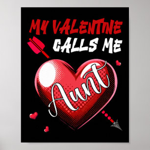 Mein Valentin nennt mich Tante Familien Valentinst Poster