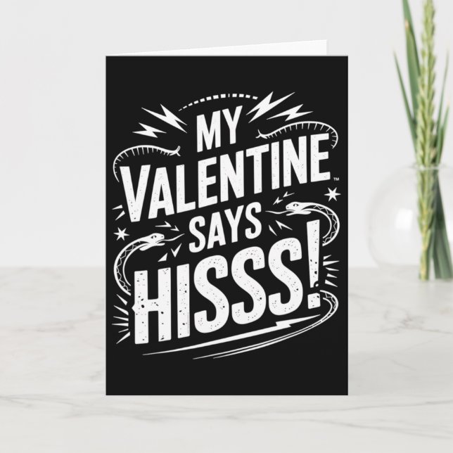 Mein Valentin sagt Hisss  Karte (Vorderseite)