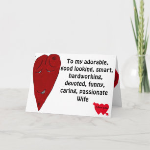 MEIN VALENTINE EHEFRAU JOKE KARTE