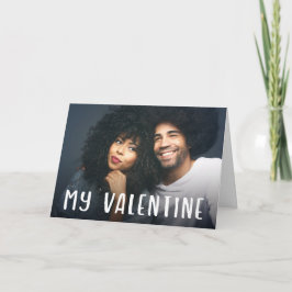 Mein Valentine | Einfache moderne Textform und Ihr Feiertagskarte