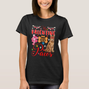 Mein Valentine hat Pfoten Niedlich Maine Coon Cat T-Shirt