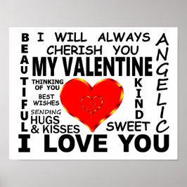 Mein Valentine I Liebe dich Poster