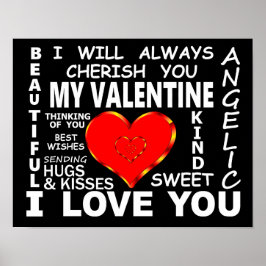 Mein Valentine I Liebe dich Poster